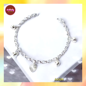 🌈AAbaby Galleries AA504 Original Baby S925 Silver Anklet Bracelet Love Bells Rantai Kaki/Tangan/Gelang Kaki Bayi/Kanak