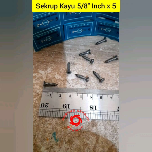 (1 Box) Sekrup Kayu 5/8" Inch x 5 / Wood Screw / Skrup Kayu 1.5CM