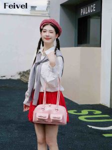 Feivel Sweet Ribbon Boston Shoulde Bag*Fv25019