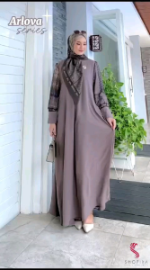 ARLOVA DRESS 4 ( LD120&130) JUMBO BAHAN CRINKLE AIRFLOW FREE JILBAB