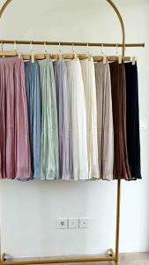 PASTEL - Rok Shimmer Silk Wanita Polos Panjang Premium Import Murah