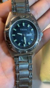 Đồng hồ nam TELVA QUARTZ Hai lịch size 39-41mm dây thép không gỉ khóa thông minh máy Epson và MIYOTA Nhật Bản chống nước 3-10Bar