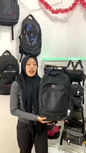 Tas Punggung Ransel Laptop Untuk Pria PEGE Enzio Warna Hitam - PG 14