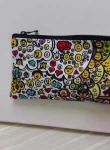 Colourful Pencil Bag / Zipper Bag 2-19cmx9cm