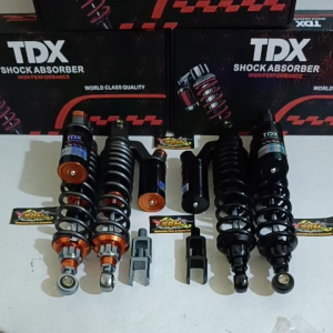 SHOCK ABSORBER/ SHOCKBREAKER DOUBLE TDR RACING TABUNG ATAS 320MM 340MM BEBEK & MATIC PNP RX KING/ MEGAPRO/ GL PRO/ TIGER/ SUPRA/ NMAX/ AEROX/ PCX150/ PCX160/ XMAX/ SKYWAVE/ KARISMA/ CB100/ GL 100 DLL