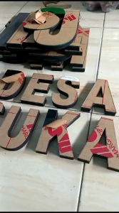 custom huruf timbul akrilik lapis eva ati tinggi 15 cm