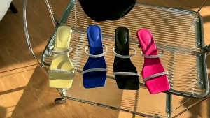 DCollection AR 02 Heels Tali Permata Import Sandal Wanita Heel Korean Style Elegan