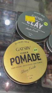 Gatsby Fiber Clay Matte Finish & Gatsby Fiber Pomade Glossy Finish 30g 80g - Minyak Rambut Pria