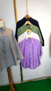 kemeja wanita polos katun