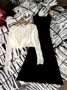 Đầm body dây dáng dài kèm áo ngoài