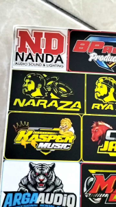 STIKER MINIATUR SOUNDSYSTEM BAHAN CROMO