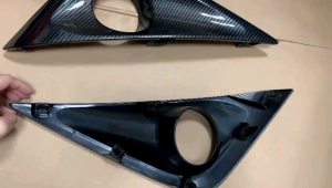 Cover Foglamp Rush Terios 2018-2022 Hitam Chrome Carbon Model Ganti Kait
