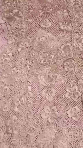Kebaya Bordir Brokat Semi Prancis Model Kutubaru Lengan Panjang Furing Katun