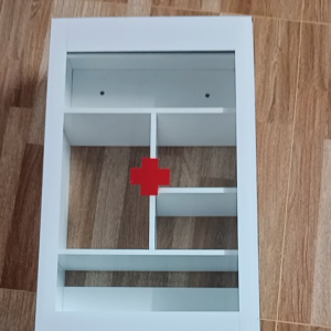 tủ thuốc y tế gia đình cửa kính trượt tiện lợi 56x34x13cm