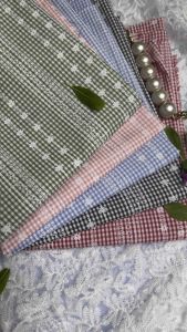 [ VẢI NAKI ] Vải Kate Caro 3ly in hoạ tiết hoa khổ 145m lên áo sơ mi đầm váy đồ bộ..