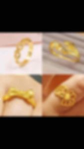 แหวน  เครื่องประดับ  แหวนงาน  ชุบทอง 24k ลายโบตัน