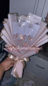 [BUTTERFLY MIX] Bouquet Buket Bucket Bunga Kupu Kupu Butterfly Mix Uang Money isi 5 Slot