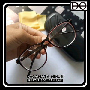 Kacamata Minus Photocromic Oval Frame full Plastik Warna Hitam Unggu L 13.5cm T 4.5cm - 1923