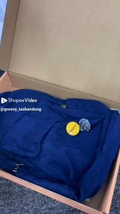 tas ransel wanita pria corduroy saku tutup 19051