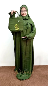 Mukena Pashmina Terompah Dewasa - Mukenah Hadramaut Polos Traveling Jumbo Rayon Premium Bali Murah