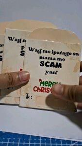 Christmas Envelope \"Scam Mama at Papa mo\": Customized Holiday Greetings