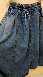 Rok Payung Jeans Super Jumbo Terkini 2024 / Bawahan Wanita Super Jumbo
