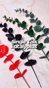 [1 TANGKAI] SINGLE STALK EUCALYPTUS DAUN ARTIFICIAL DAUN PALSU EUKALIPTUS SILVER DOLLAR DAUN DOLAR DAUN KAYU PUTIH DAUN PLASTIK DEKORASI HIASAN RUANG TAMU