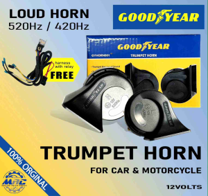 Good Year Trumpet Horn 12V LOUD HORN 520Hz / 420Hz motorcycle and car horn - GYHORN001