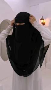 AE NIQOB CADAR BANDANA PREMIUM | NIQOB BANDANA 2 LAYER NON OVAL TINGKAT | NIQOB BASIC