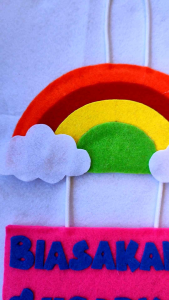 Hiasan dinding Hiasan kelas gantungan biasakan ucapkan maaf permisi tolong terima kasih bahan flanel