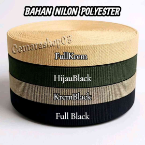 TALI GESPER NILON KANVAS 3.8CM 1 ROLL 30YARD POLYESTER PP IKAT PINGGANG SABUK BISBAN WEBBING