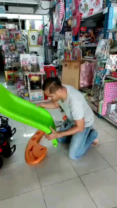 สไลเดอร์เด็ก ขนาดเล็ก คลาสสิก พลาสติกหนามาก เกรด A พับเก็บง่าย พกพาได้ ของเล่นเด็ก แสนสนุก No.8025