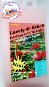 PARFUM SOFA RUANGAN Aroma LOVELY AL REHAB Non alkohol plus disinfektan 1 Liter