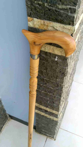 Tongkat jalan kayu Cendana wangi model timur tengah profil C256