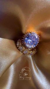 แหวนแฟชั่น เพชรแฟนซี CZ สีอำไพ ลดราคาเหลือ ฿2290.- จากราคา ฿3290.- บาท รวมส่ง