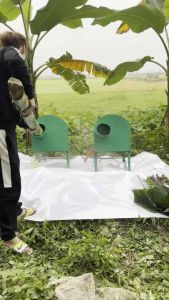 Máy thá¡ chuối băm cỏ lau ( thá¡ thô / thá¡ nhuyễn ) mô tơ 15kw dây đồng