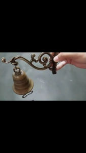 Bel lonceng pintu rumah kuningan antik gold