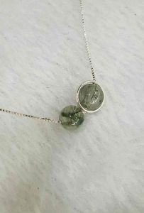 Dây chuyền bạc s925 mic 2 viên đá theo mệnh Dây Chuyền Hạnh Phúc trọn vẹn vĩnh viễn bảo hành