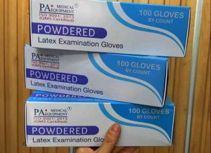 (Size XS) Găng tay cao su y tế latex có bột PA Gloves (Malaysia)