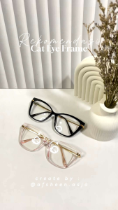 Kacamata Pria Wanita Minus Photocromic Anti Radiasi Cat Eyes korea Style Murah YA9017