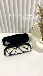 Kacamata Cat Eye Minus Photocromik Frame 11808 Titanium Bisa Berubah Warna Free Box+Lap