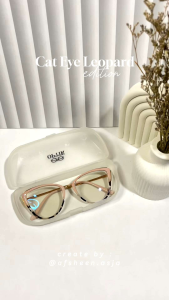 KACAMATA CAT EYES TERBARU FREE LAP DAN BOX KOREA STYLE BAHAN TITANIUM 3002