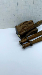 Padutan Once pipa kayu kelor Jawa motif pedang C268