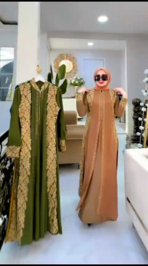 Abaya Zipper Depan Busui: COD & Desain Abaya Dewasa