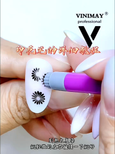 Bộ 6 cây bút khuôn in tạo hình hoa lá in móng tay chính hãng VINIMAY dùng được cho mọi màu sơn