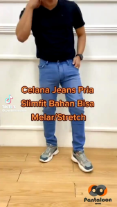 Celana Jeans Pria Slim Fit Hitam Terbaru 2022