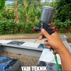XAPR spray gun F710 14 lubang alat semprot cat nozzle 15mm tabung atas 400ml kualitas sama meiji mewah AP159