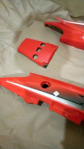 Cover body bodi samping yamaha fizr fizr warna oren set tutup bok aki set striping