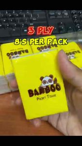 (400Packs) 3 Ply Bamboo Pocket Tissue Mini Travel Tissue Pack | Soft Eco-Friendly Skin-Friendly On-the-Go Tissue