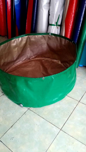 KOLAM IKAN TERPAL A20 BERBENTUK BULAT UKURAN D1 TGGI 50CM